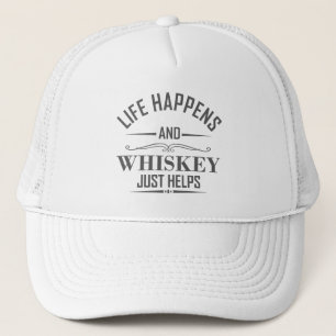 Casquette Whiskey aide à boire de l'alcool en disant