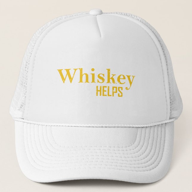 Casquette Whiskey aide à drôles l'alcool dit whisky citation (Devant)