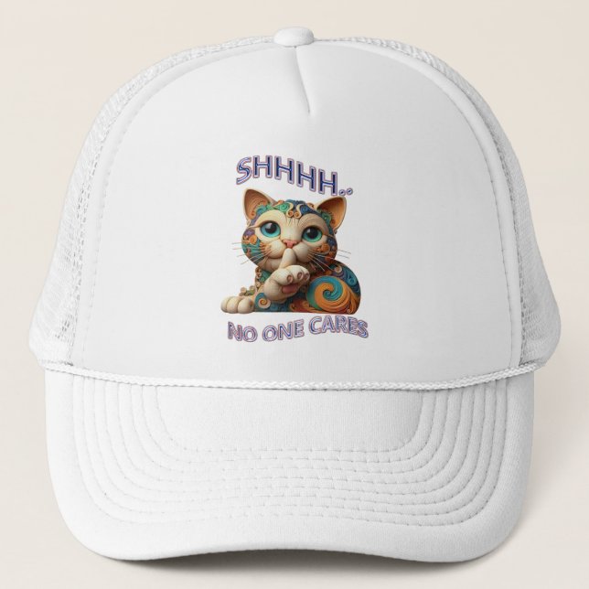 Casquette Whispers Chat Whimsical Shhh Personne Ne S'En Souc (Devant)