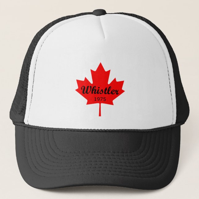 Casquette Whistler Canada 1975 Couleur Feuille d'érable roug (Devant)