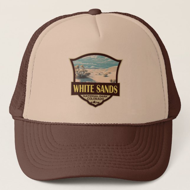 Casquette White Sands National Park Travel Art Vintage (Devant)