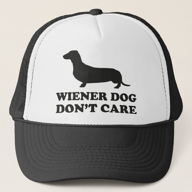 Casquette Wiener Dog s'en fiche (Devant)