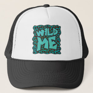 Casquette Wild Me Design léopard Brown et Turquoise
