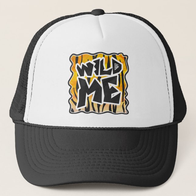 Casquette Wild Me Tiger orange et noir (Devant)