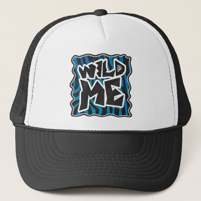 Casquette Wild Me Zebra Noir et Bleu (Devant)