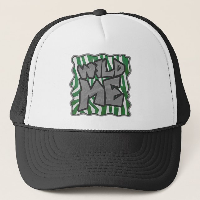 Casquette Wild Me Zebra Vert et blanc (Devant)