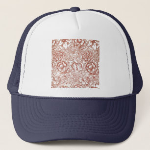 Casquette William Morris Fleur de pavot rose Floral