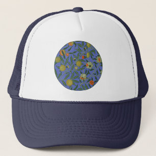 Casquette William Morris Pomegranate Bleu papier peint color
