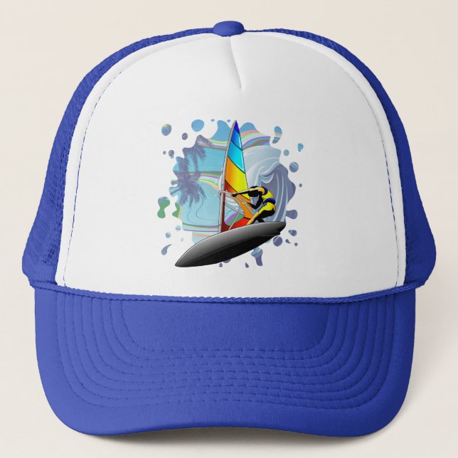 Casquette WindSurfer sur Big Ocean Waves (Devant)
