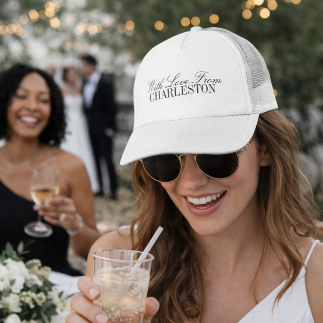 Casquette With Love From Custom City Wedding Merch Station (Créateur téléchargé)