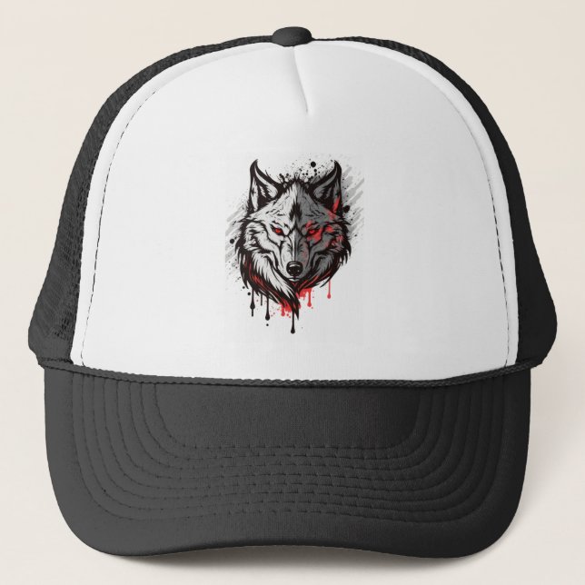 Casquette Wolf Graphisme Art Animal Wolves Fan Art (Devant)
