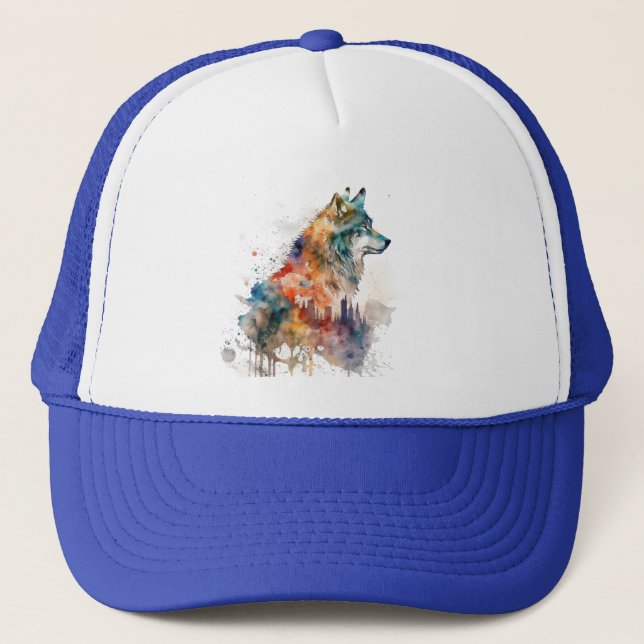 Casquette Wolf Graphisme Art Animal Wolves Fan Art (Devant)