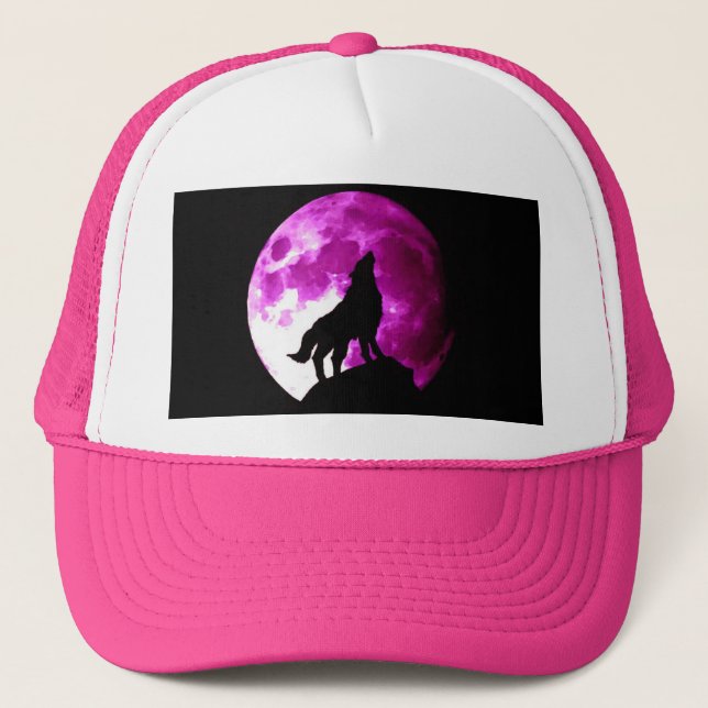 Casquette Wolf Howling à Moon (Devant)