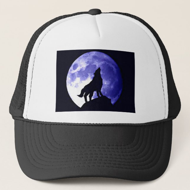 Casquette Wolf Howling à Moon (Devant)