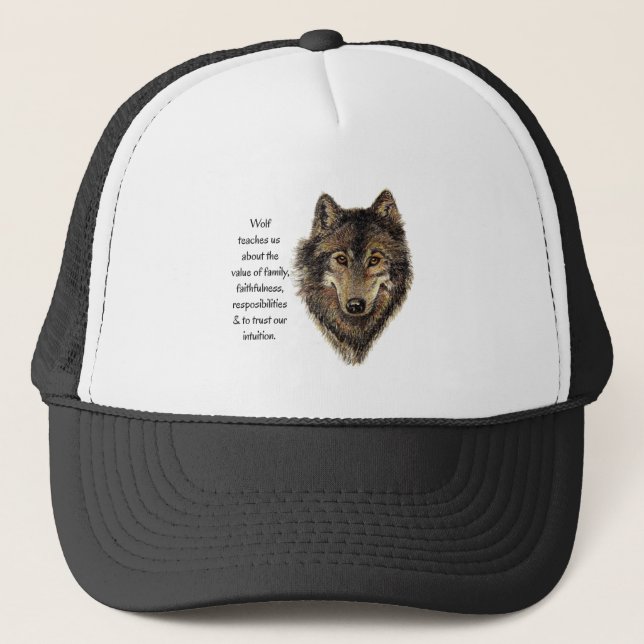 Casquette Wolf totem Inspirational Spirit Guide Animal pour  (Devant)