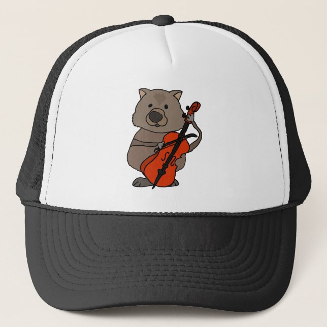 Casquette Wombat drôle jouant la bande dessinée de (Devant)