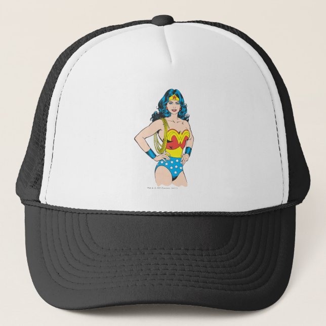 Casquette Wonder Woman | Pose Vintage avec Lasso (Devant)