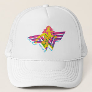Casquette Wonder Woman Yellow Pink Comic Art Logo