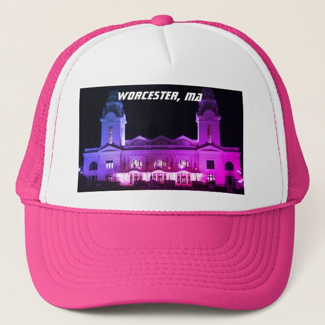 Casquette Worcester, MA Station de chemin de fer Beaux Arts (Devant)