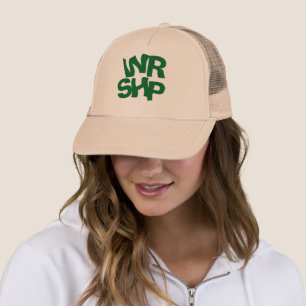 Casquette WORSHIP Imprimer Chapeau de camion beige