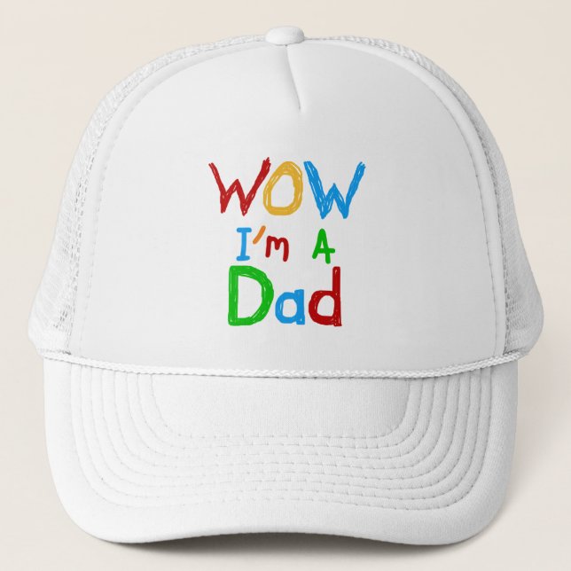 Casquette WOW Je suis un t-shirt papa et des GIfts (Devant)