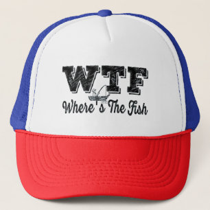 Casquette WTF Où est le poisson - Vintage Humour pêcheur jeu