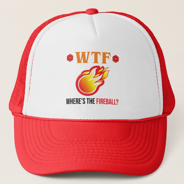 Casquette WTF - Où est The Fireball ? (Devant)