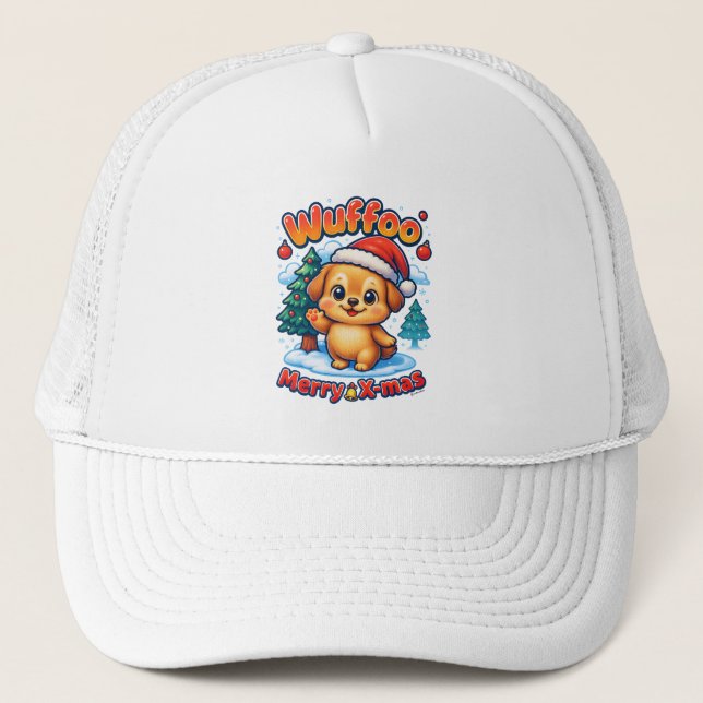 Casquette Wuffoo Roony Merry X-mas Kawaii 3D Holiday (Devant)