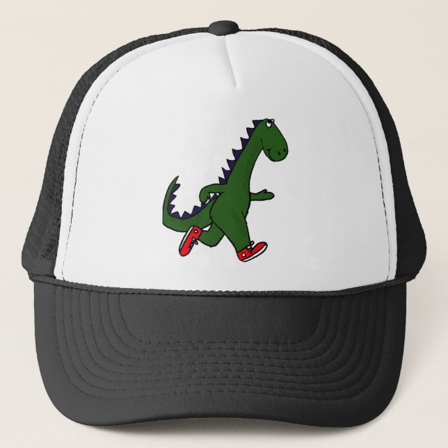 Casquette XX dinosaure pulsant drôle avec les baskets rouges (Devant)