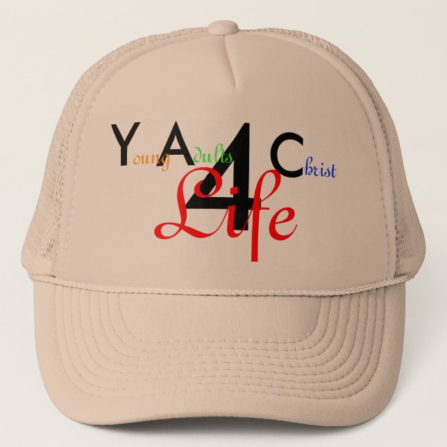 Casquette Y, 4, A, C, oung, dults, hrist, la vie (Devant)