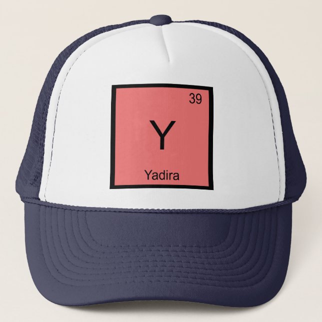 Casquette Yadira Nom Chimie Élément Tableau Périodique (Devant)
