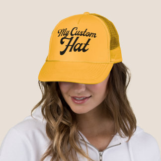Casquette YELLOW Custom Trucker Hat Mesh Back Cap Blank