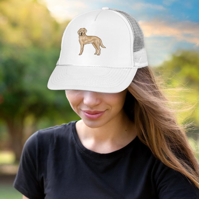 Casquette Yellow Labrador Retriever mignon Cartoon Lab Chien (Créateur téléchargé)