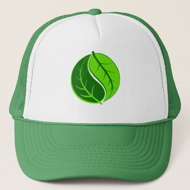 Casquette Yin et Yang Feuilles (Devant)