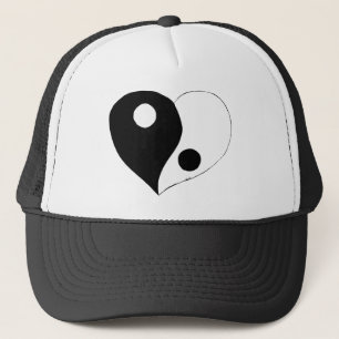 Casquette Yin Yang Heart (B/W)