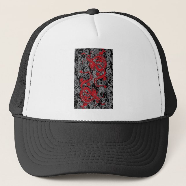 Casquette Ying Yang Red Dragons (Devant)