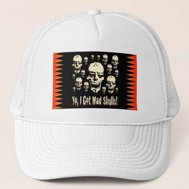 Casquette Yo J'Ai Mad Skulls Gfx BG-01 (Devant)