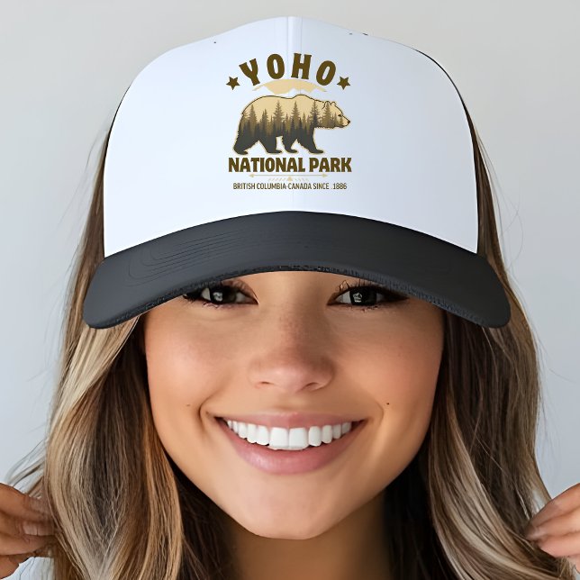 Casquette Yoho Park British Columbia – Bear Tattoo Forest  (Créateur téléchargé)