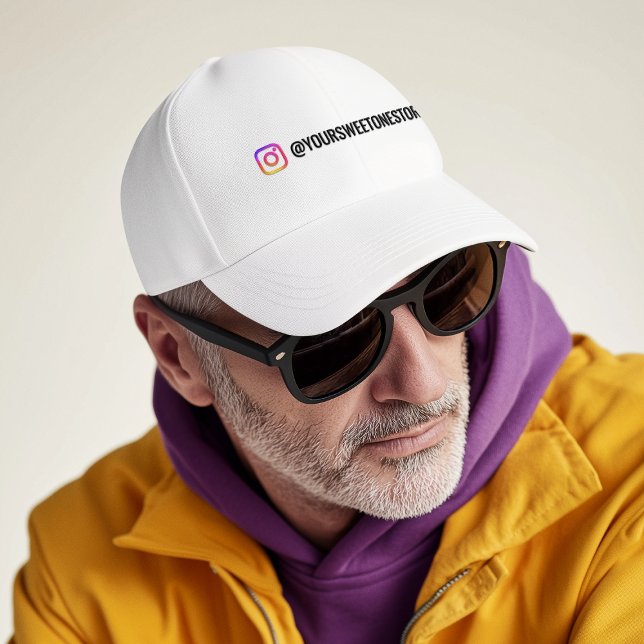 Casquette Your Instagram Name & Social Media Icon Promo (Créateur téléchargé)