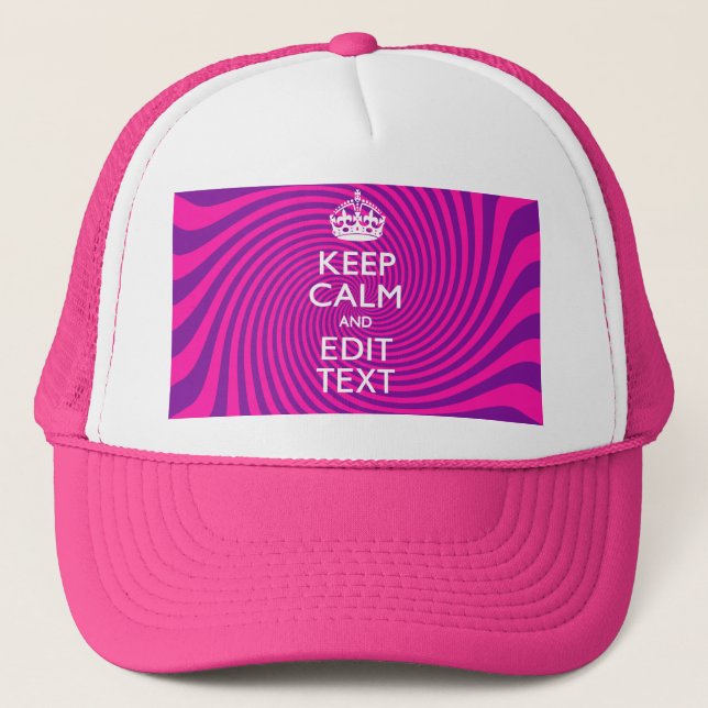Casquette Your Keep Calm Saying on Hot Pink (Devant)