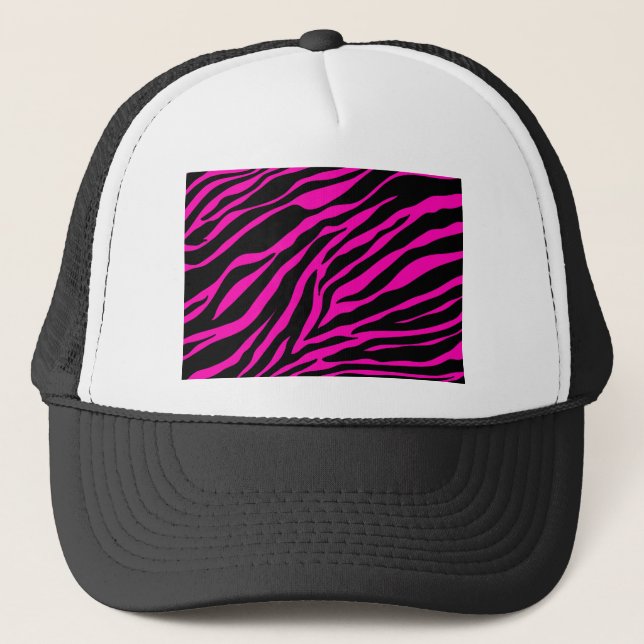 Casquette zèbre rose (Devant)