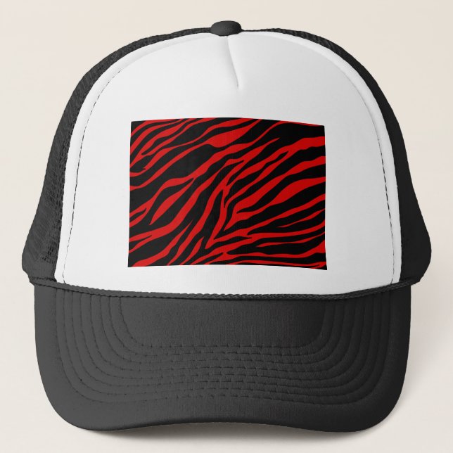 Casquette zèbre rouge (Devant)