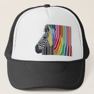 Casquette zèbre vibrant coloré à la mode impressionnant de