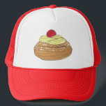 Casquette ZEPPOLE Italien Frit Pâtisserie Dough Boulangerie<br><div class="desc">Il présente une illustration originale d'un zeppola à boule de pâte frite (ou zeppole, également connu sous le nom de blenzi, frittelle, ou crispelli), surmonté d'un sucre en crème et en poudre. Un dessert traditionnel du festival de rue St. Joseph's Day, et un restaurant italien classique ou une boulangerie Little...</div>