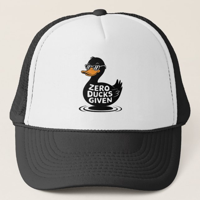 Casquette Zéro Canard Donné - Design de canard drôle et cool (Devant)