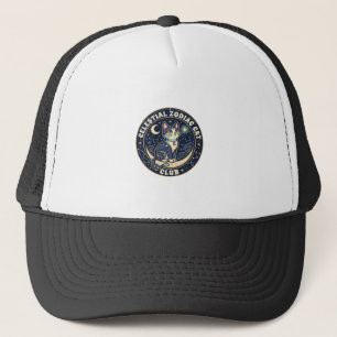 Casquette Zodiaque céleste Chat Mignon T-Shirt Design - Cel