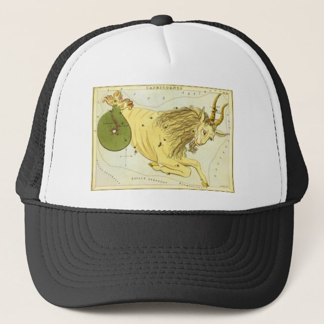 Casquette Zodiaque Vintage, Astrologie Constellation Caprico (Devant)