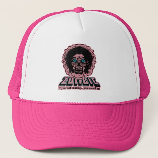 Casquette ZOMBIE Si vous ne courez pas, vous devriez être Bl (Devant)