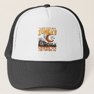 Casquette Zombies nous poursuivent Halloween Cimetière Crois