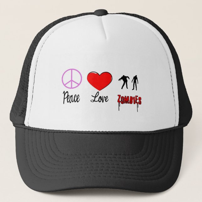 Casquette zombis d'amour de paix (Devant)